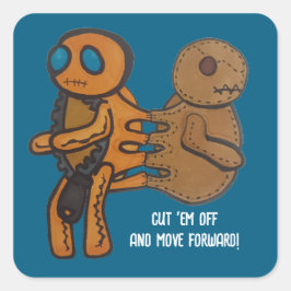 Cut sie aus quadratischer aufkleber