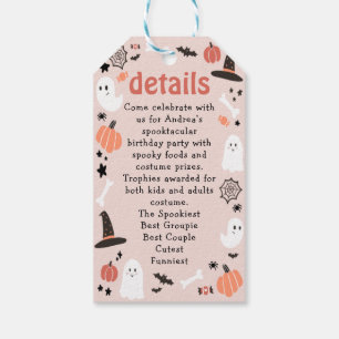 Cut Spooky Halloween Erster Geburtstag Detail Geschenkanhänger