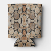 Cut Tree Branch Logs Stacked Pattern Photograph Dosenkühler (Vorderseite)