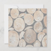 Cut Tree Branch Logs Stacked Pattern Photograph  Karte (Rückseite)