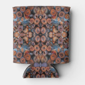 Cut Tree Logs Stacked Together Pattern Photograph Dosenkühler (Vorderseite)