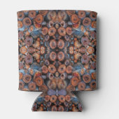 Cut Tree Logs Stacked Together Pattern Photograph Dosenkühler (Rückseite)