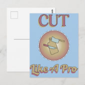 Cut wie ein Pro Cooking Thema Postkarte (Vorne/Hinten)
