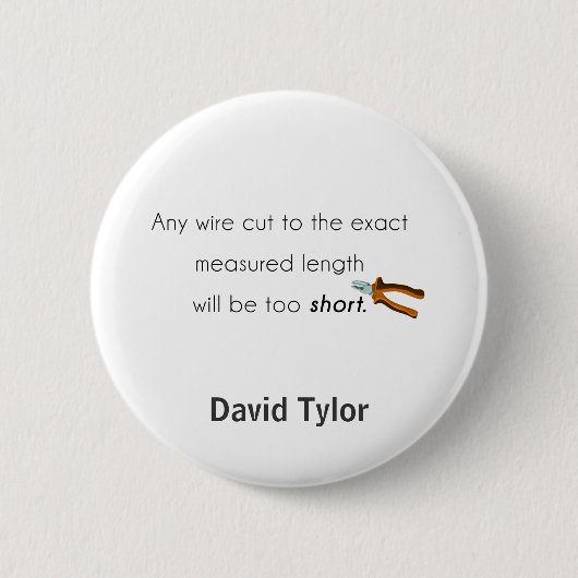 Cut zu kurz! button (Vorderseite)