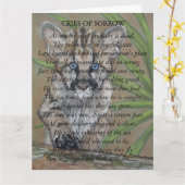 Cutarisammlung stoppt Tiergedicht Karte (Gelbe Blume)