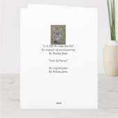 Cutarisammlung stoppt Tiergedicht Karte (Rückseite)