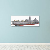 Cutaway-Abbildung Leinwanddruck (Insitu (Holzboden))