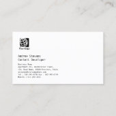 Cutaway für Content Developer Business Card Visitenkarte (Rückseite)