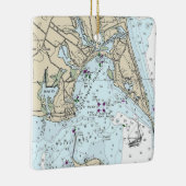 Cutchhogue Habor Nautical Chart Keramikornament (Rechts)