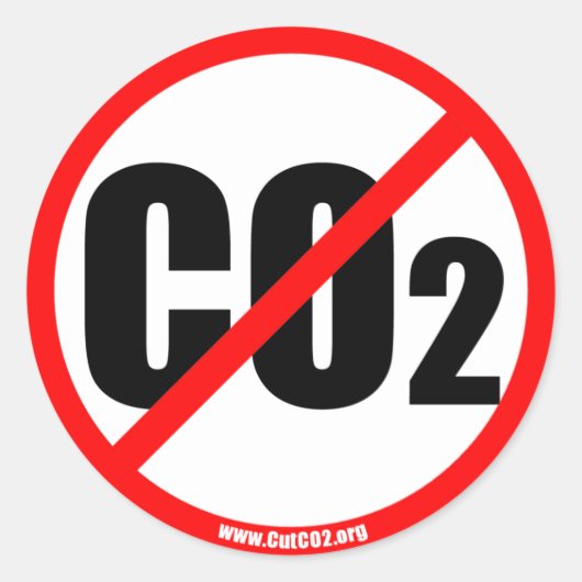 CutCO2.org - 100 % Bio Propoganda Runder Aufkleber (Vorderseite)