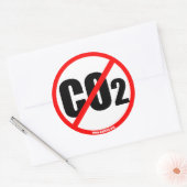 CutCO2.org - 100 % Bio Propoganda Runder Aufkleber (Umschlag)