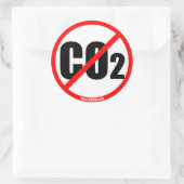 CutCO2.org - 100 % Bio Propoganda Runder Aufkleber (Tasche)