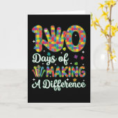 Cute 100 Days Making A Difference Puzzle Inclusion Karte (Gelbe Blume)