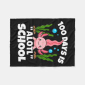 Cute 100 Days Of School Axolotl Alotl Pun Girls Bo Fleecedecke (Vorderseite (Horizontal))