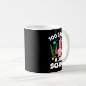 Cute 100 Days Of School Axolotl Alotl Pun Girls Bo Kaffeetasse (VorderseiteRechts)