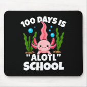 Cute 100 Days Of School Axolotl Alotl Pun Girls Bo Mousepad (Vorne)