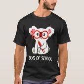 Cute 100 Days Of School Koala Animal Student Teach T-Shirt (Vorderseite)