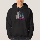 Cute 100 Days of School No Probllama Llama 100th d Hoodie (Vorderseite)