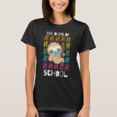 Cute 100 Days Of School Sloth Face Mask Virtual Te T-Shirt (Vorderseite)