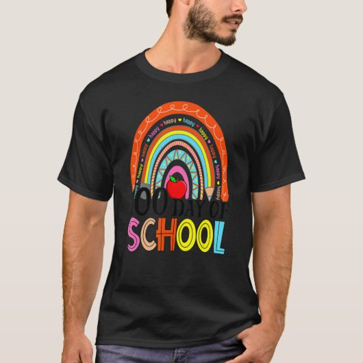 Cute 100th Day Of School Teacher 100 Days Smarter  T-Shirt (Vorderseite)