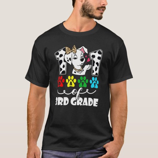 Cute 101 Days School Dog Lover 3rd Grade 100 Days T-Shirt (Vorderseite)