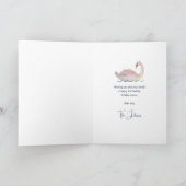 Cute 12 days of Christmas Seven Swans Swimming Karte (Innenseite)