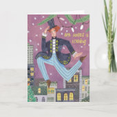 Cute 12 days of Christmas ten lords leaping Karte (Vorderseite)