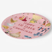 Cute 12 Days of Christmas Vintage Midcentury Pappteller (Schrägansicht)