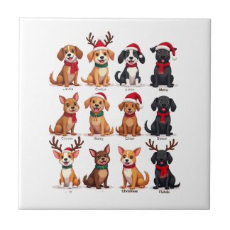 Cute 12 Dogs Xmas Funny Dog Lovers Christmas Dog M Fliese