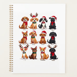 Cute 12 Dogs Xmas Funny Dog Lovers Christmas Dog M Planer