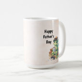 Cute #1 Dad Dragon Coffee Mug Kaffeetasse (VorderseiteRechts)