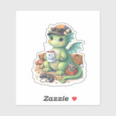 Cute #1 Dad Dragon Die-cut Sticker (Blatt)