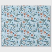 Cute 1st 2nd 3rd Boy Birthday Shark Sea Pattern Geschenkpapier (Flach)