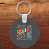 Cute 2026 Senior Grad Groovy 2026 Graduation Class Schlüsselanhänger (Vorderseite)