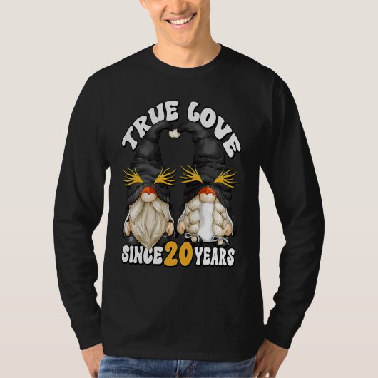 Cute 20th Wedding Anniversary Gnomes For Penguin M T-Shirt (Vorderseite)