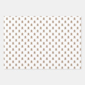 Cute 2 Names, Gingerbread Man Pattern 3 Sheets Geschenkpapier Set (Vorderseite 2)