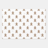 Cute 2 Names, Gingerbread Man Pattern 3 Sheets Geschenkpapier Set (Vorderseite)