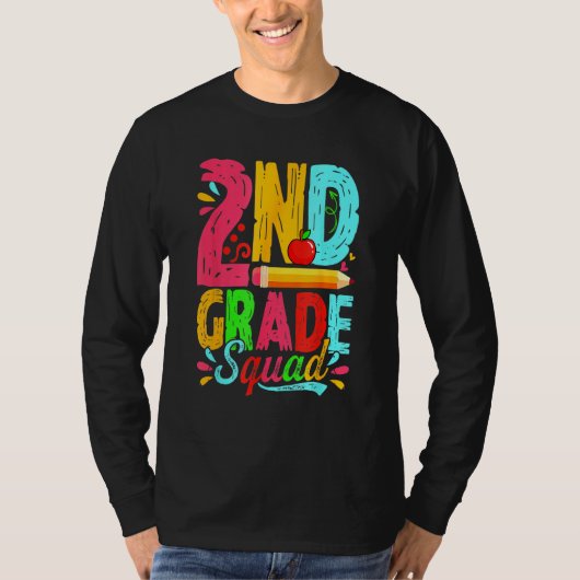 Cute 2nd Grade Squad Back To School First Day Of S T-Shirt (Vorderseite)
