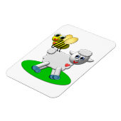 Cute 3-D Look Bee and Lamb Magnet (Linke Seite)