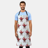 Cute 3D Christmas Cherry Fruit Pattern Apron Schürze (Getragen)