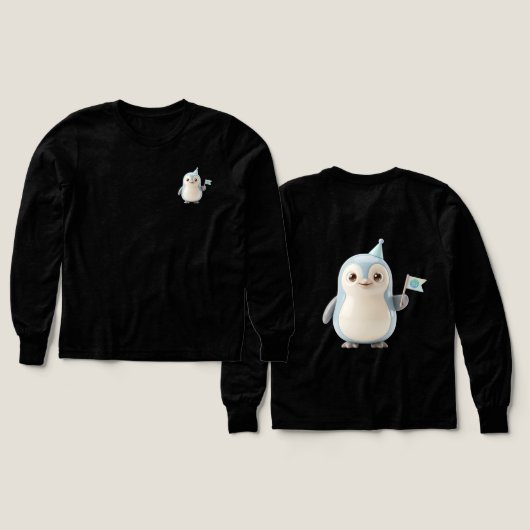Cute 3D Penguin Design for Penguin Lovers (Design Vorder- & Rückseite)