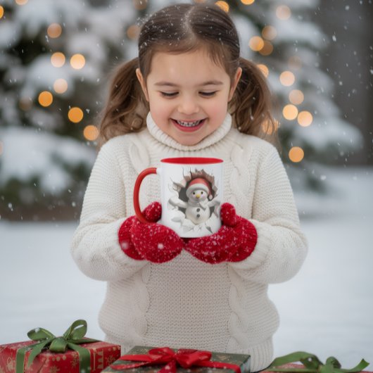 Cute 3D Snowman Mug Tasse