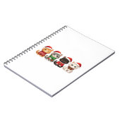 Cute 4 Christmas Cats - Holiday Cats Design Notizblock (Linke Seite)