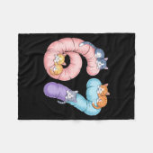 Cute 67 Cat Meme Design  Fleecedecke (Vorderseite (Horizontal))