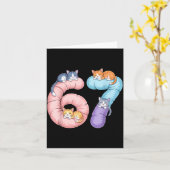 Cute 67 Cat Meme Design Karte (Gelbe Blume)