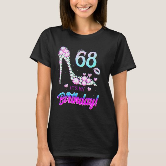 Cute 68 Years Old It's My 68th Birthday Party T-Shirt (Vorderseite)