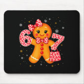 Cute 6 7 Christmas Leopard Bow Gingerbread Girls W Mousepad (Vorne)