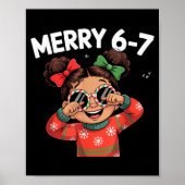 Cute 6 7 Six Seven Meme Christmas Women Men Kids Poster (Vorne)