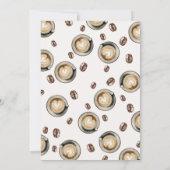 Cute 'a Baby is Brewing' Coffee Baby Shower Einladung (Rückseite)