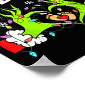 Cute A Little Who Is Due Christmas Pregnancy Annou Poster (Ecke)